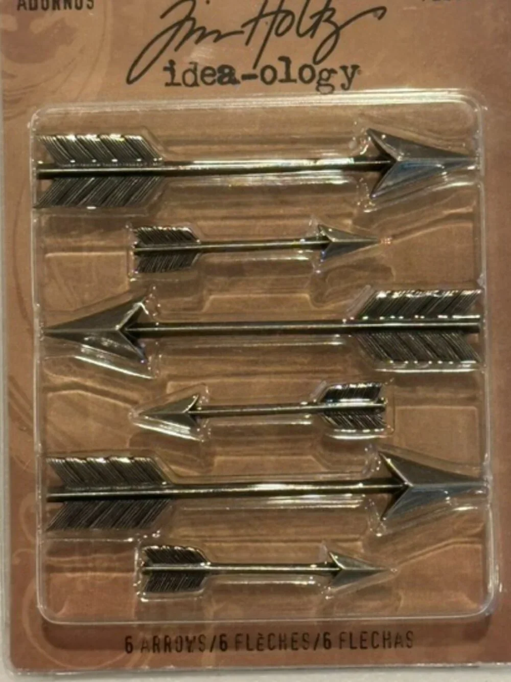 NEW Tim Holtz Idea-ology Arrows Adornments-6 pieces